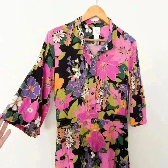 Patou Floral Maxi Dress SZ Large 42 Boho Festival Retro Luxury Designer Hippie - Picture 3 of 11